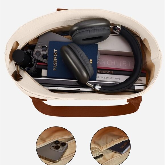 Women’s Recycled Polyester Tote Bag Lightweight Multi-Purpose Storage - Picture 4 of 7